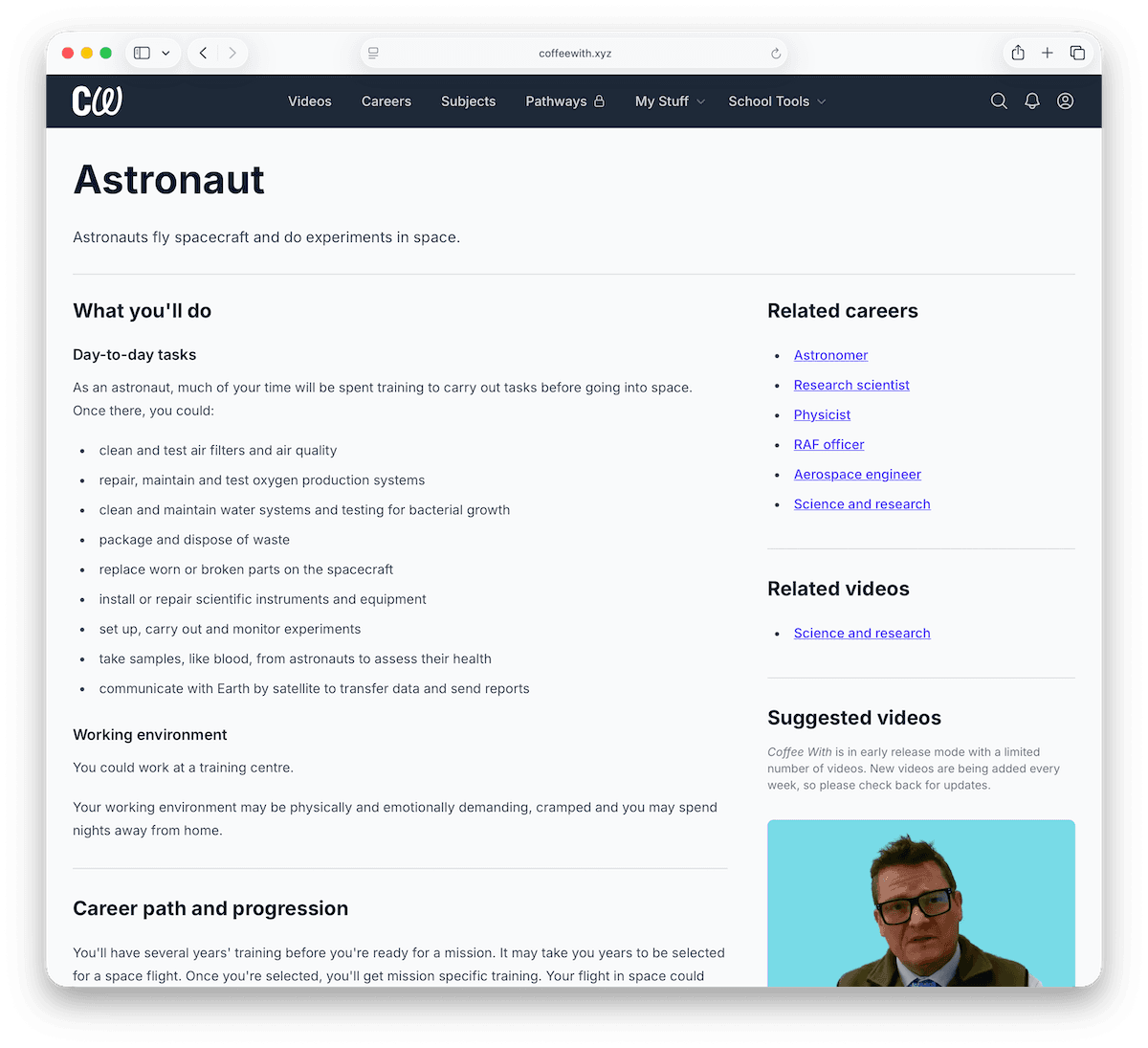 Career profiles for every job