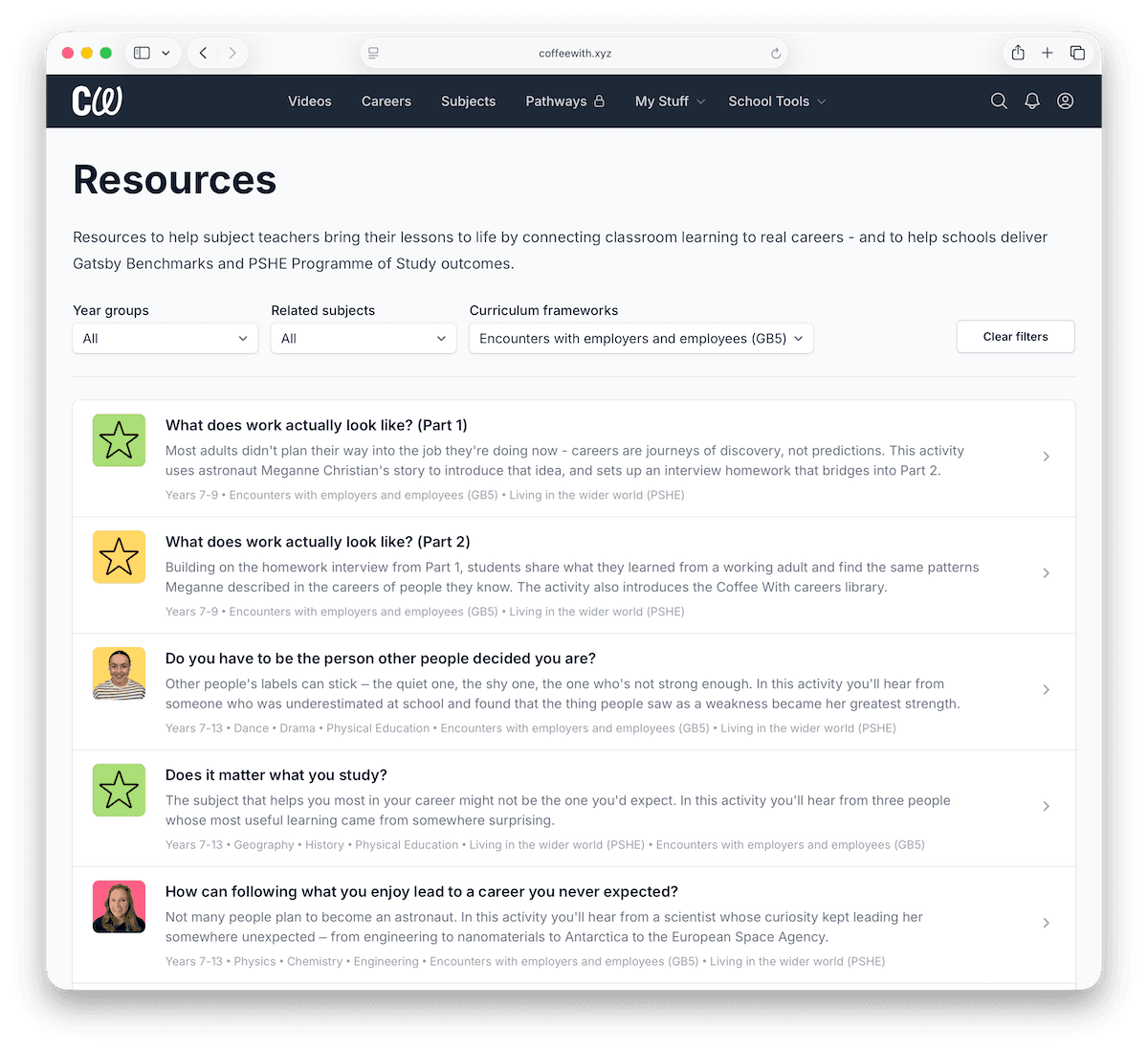 Lesson plans and resources