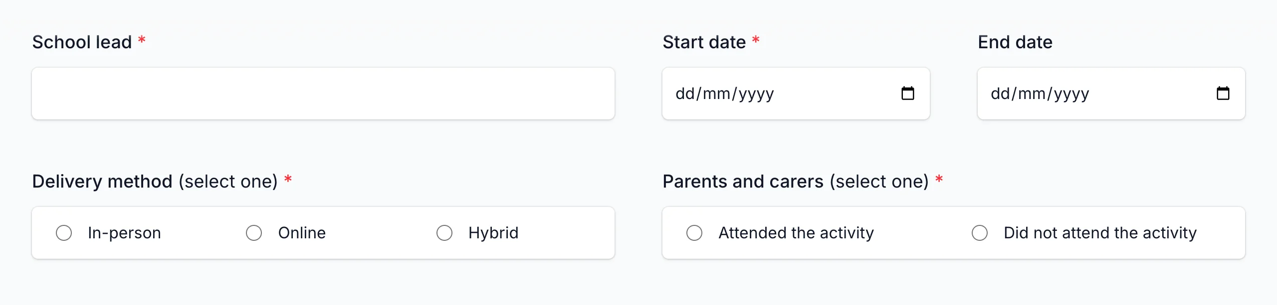 Adding group activities