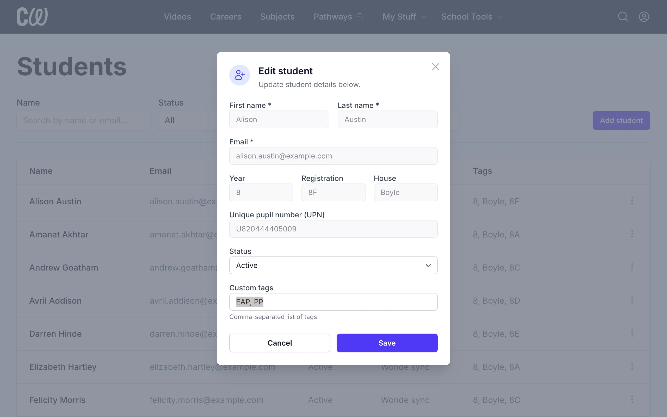 Adding custom tags